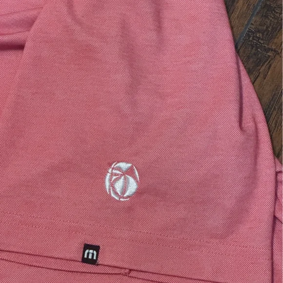 Travis Mathew Men's Size 2XL Red Heathered Short Sleeve Golf Polo Shirt Logo - Picture 8 of 11